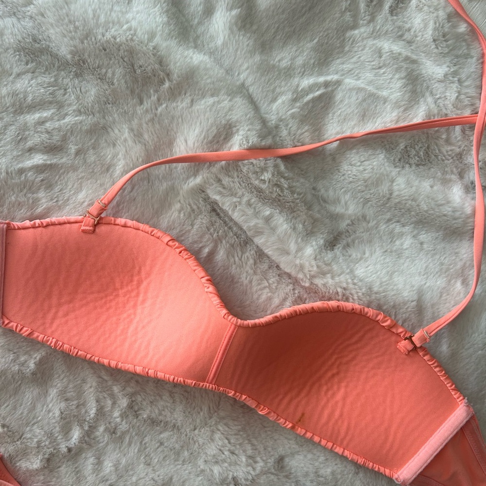 Peach Ruched Bikini Set - Picture 9 of 9